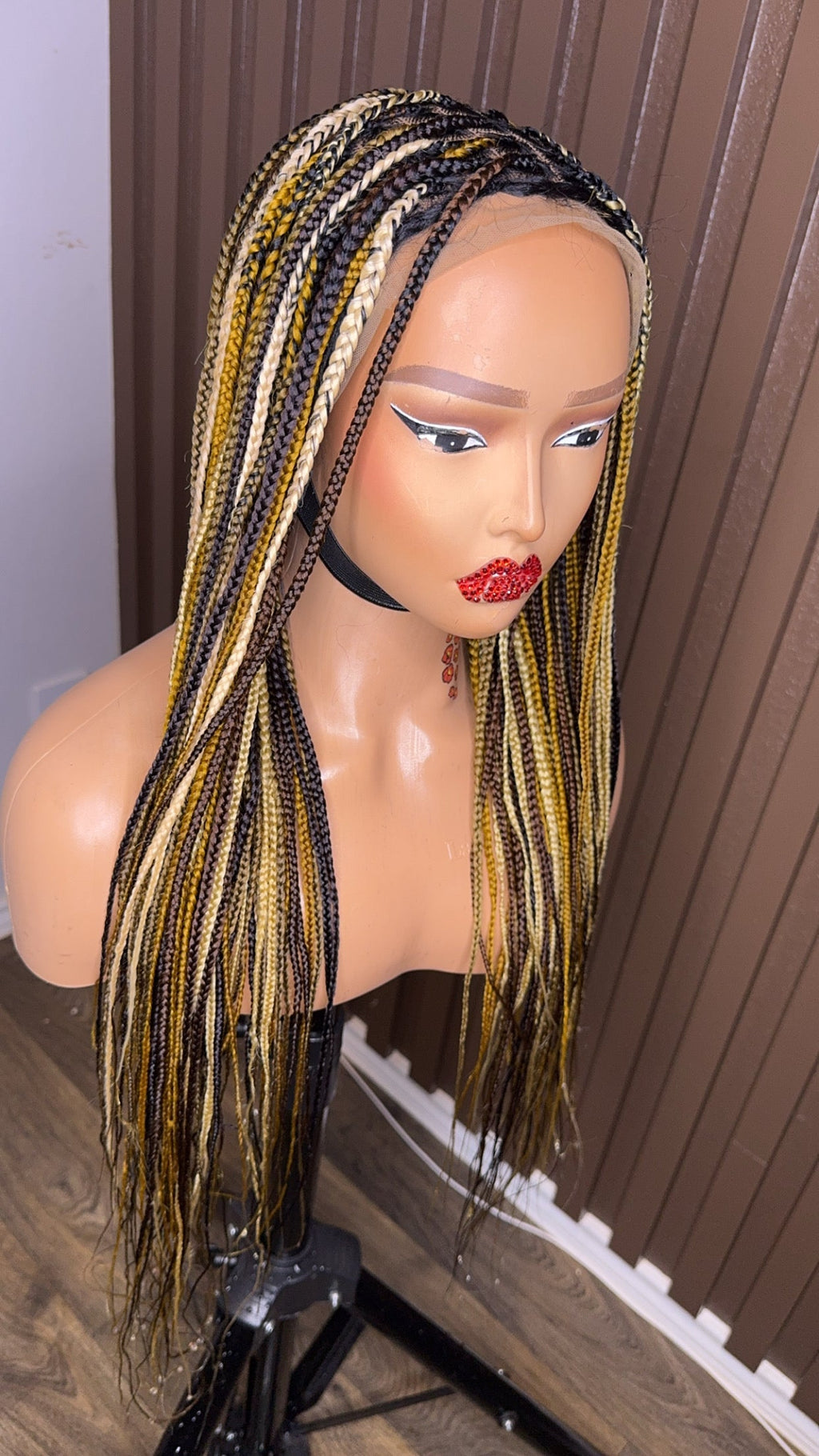 22 inches mix color knotless braided wig HOL stores