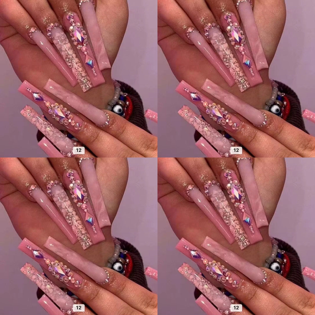 Natural tone long press on nails HOL stores