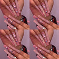 Natural tone long press on nails HOL stores