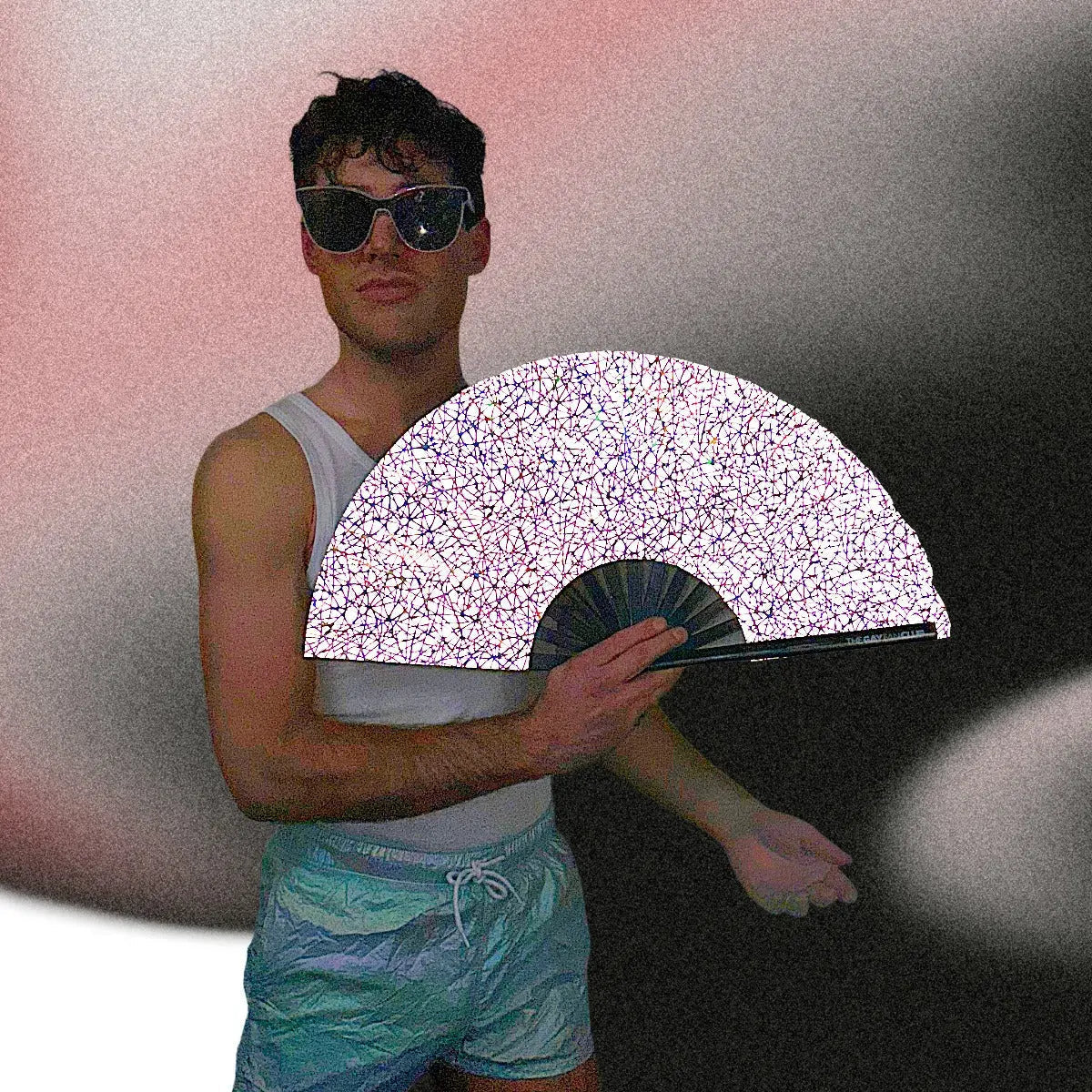 Discoteca Metallic Reflective Hand Fan The Gay Fan Club