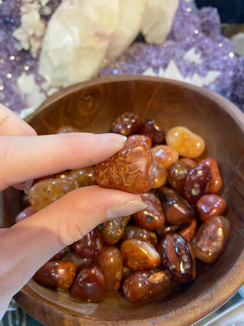 Carnelian Tumbled Stone Curious Muse Crystals