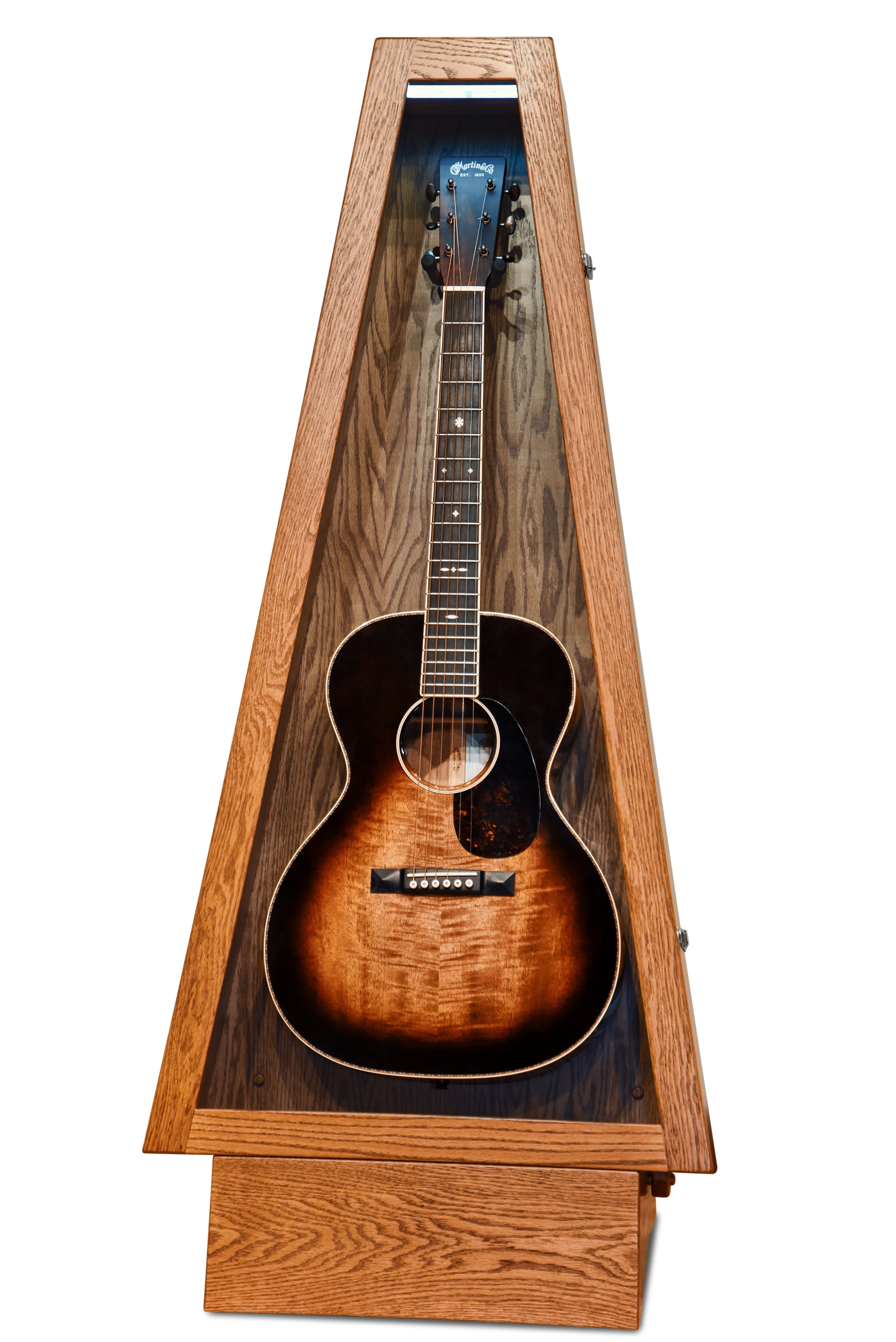 ClimaStand Triangle Humidor with Base - Red Oak with Golden Oak Stain Acoustic Remedy Cases