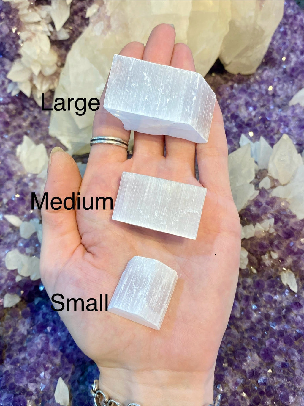 Selenite Raw Chunks | Satin Spar Rough Crystals Curious Muse Crystals