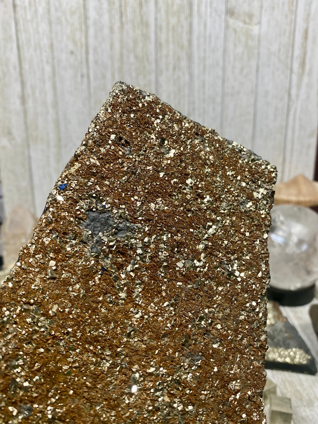 Pyrite on Shungite Raw Layered Plate | Brazil Curious Muse Crystals