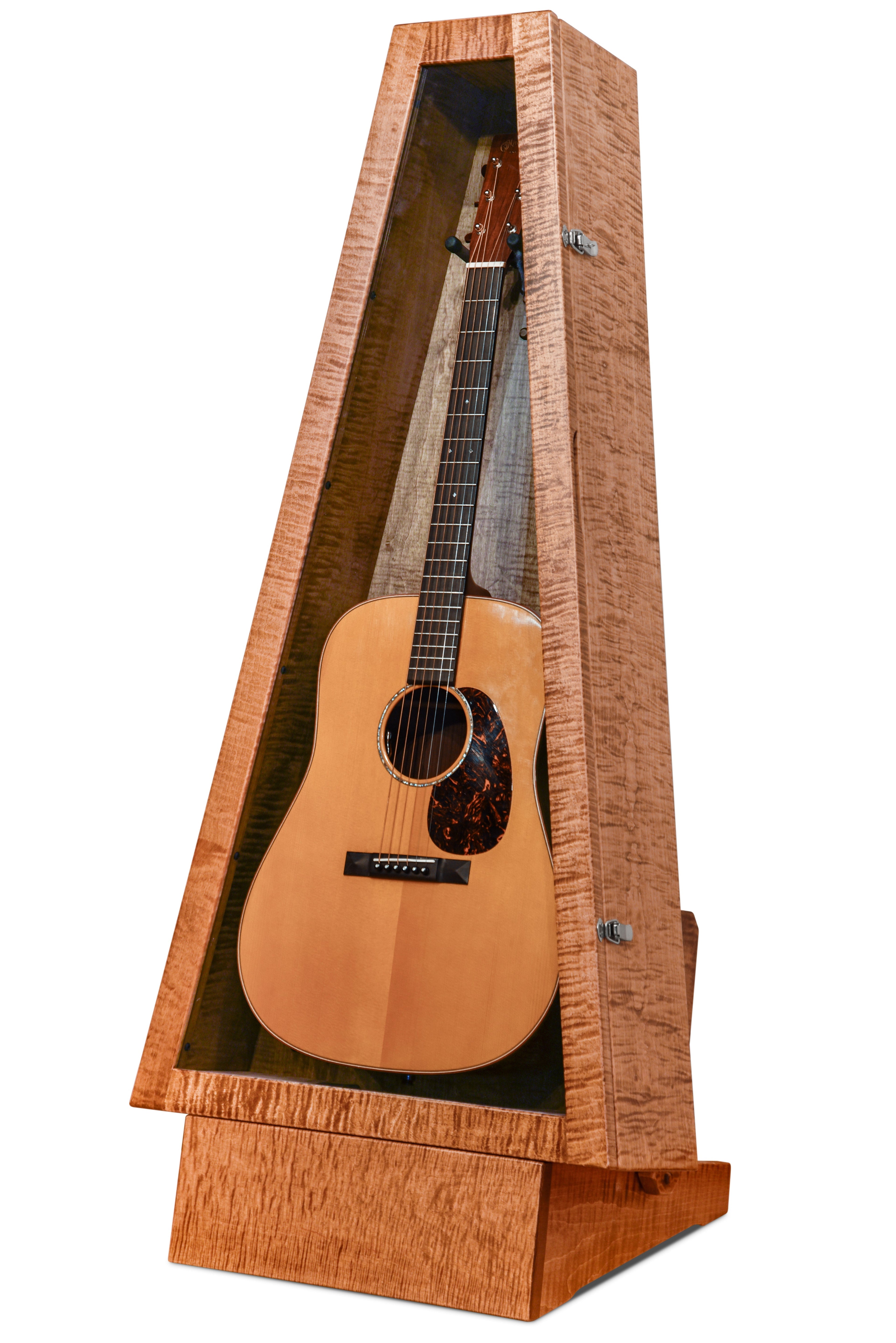 ClimaStand Triangle Humidor with Base - Flamed Maple With Provincial Stain Acoustic Remedy Cases