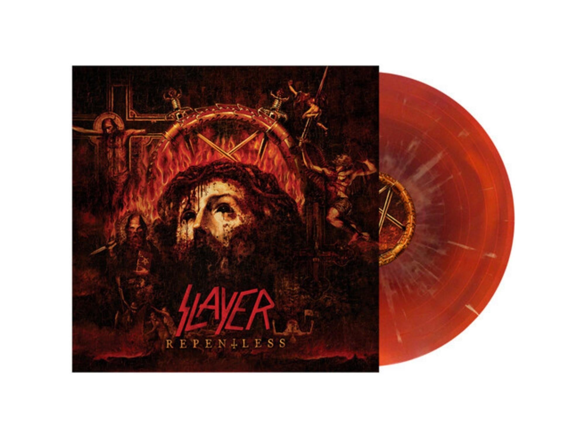 Slayer - Repentless (OxBlood & Orange Swirl w/ Mustard Splatter Colored Vinyl) Pale Blue Dot Records