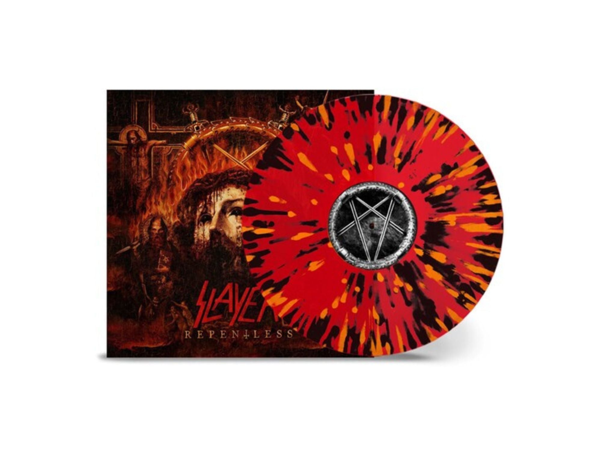 Slayer - Repentless - Transparent Red W/ Orange & Black Splatter (Vinyl LP) Pale Blue Dot Records