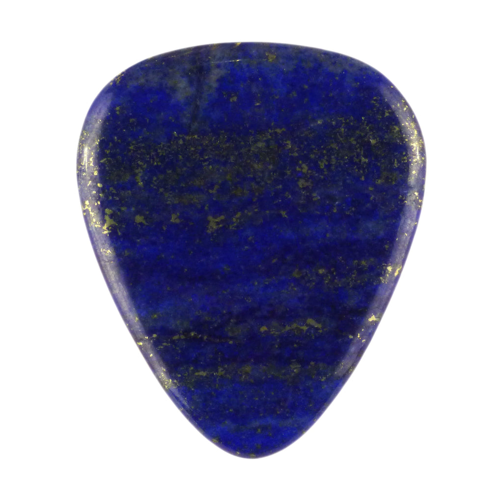Lapis Lazuli Stone Guitar Or Bass Pick - 3.0 mm Ultra Heavy Gauge - 351 Shape - Specialty Handmade Gemstone Exotic Plectrum Exotic Plectrums