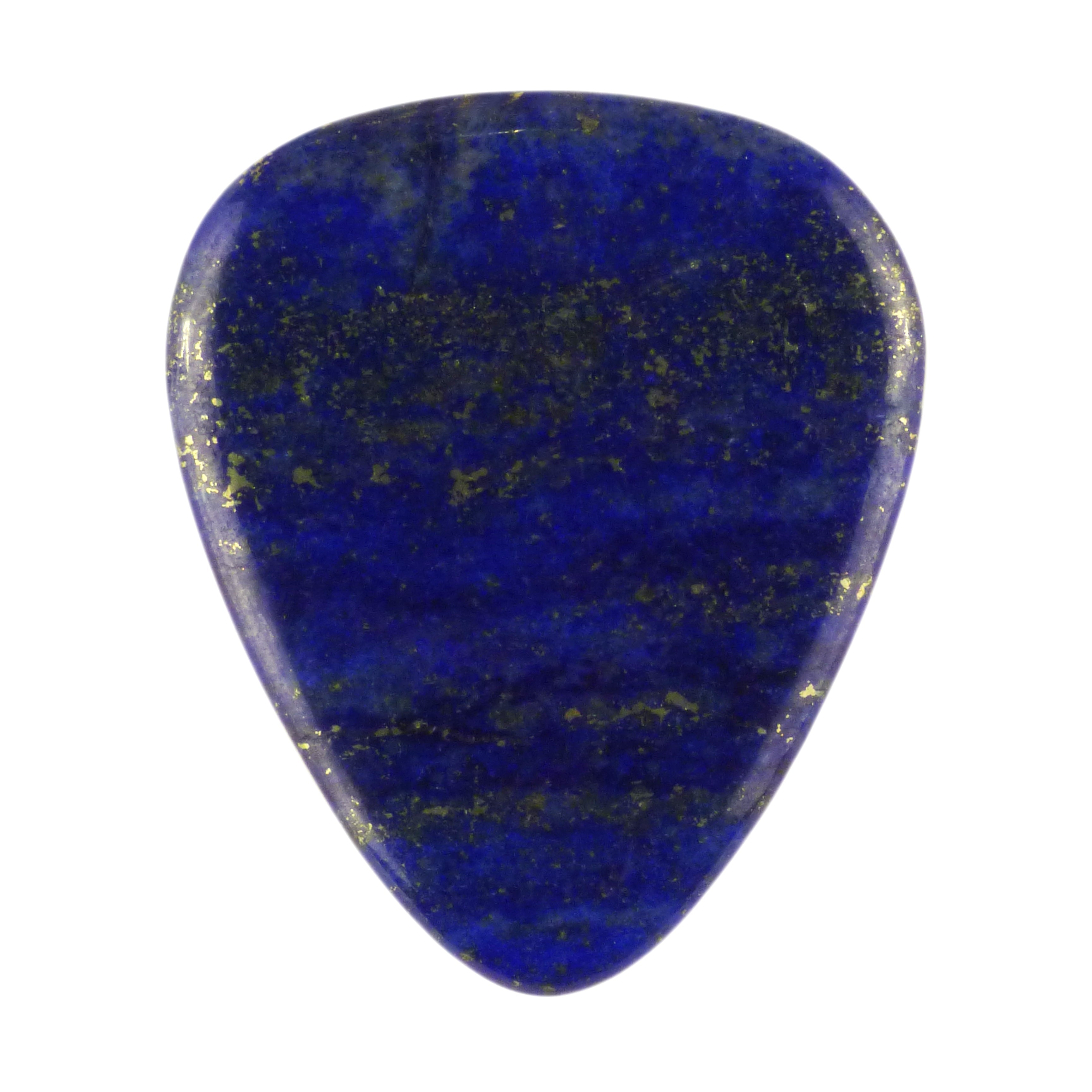 Lapis Lazuli Stone Guitar Or Bass Pick - 3.0 mm Ultra Heavy Gauge - 351 Shape - Specialty Handmade Gemstone Exotic Plectrum Exotic Plectrums