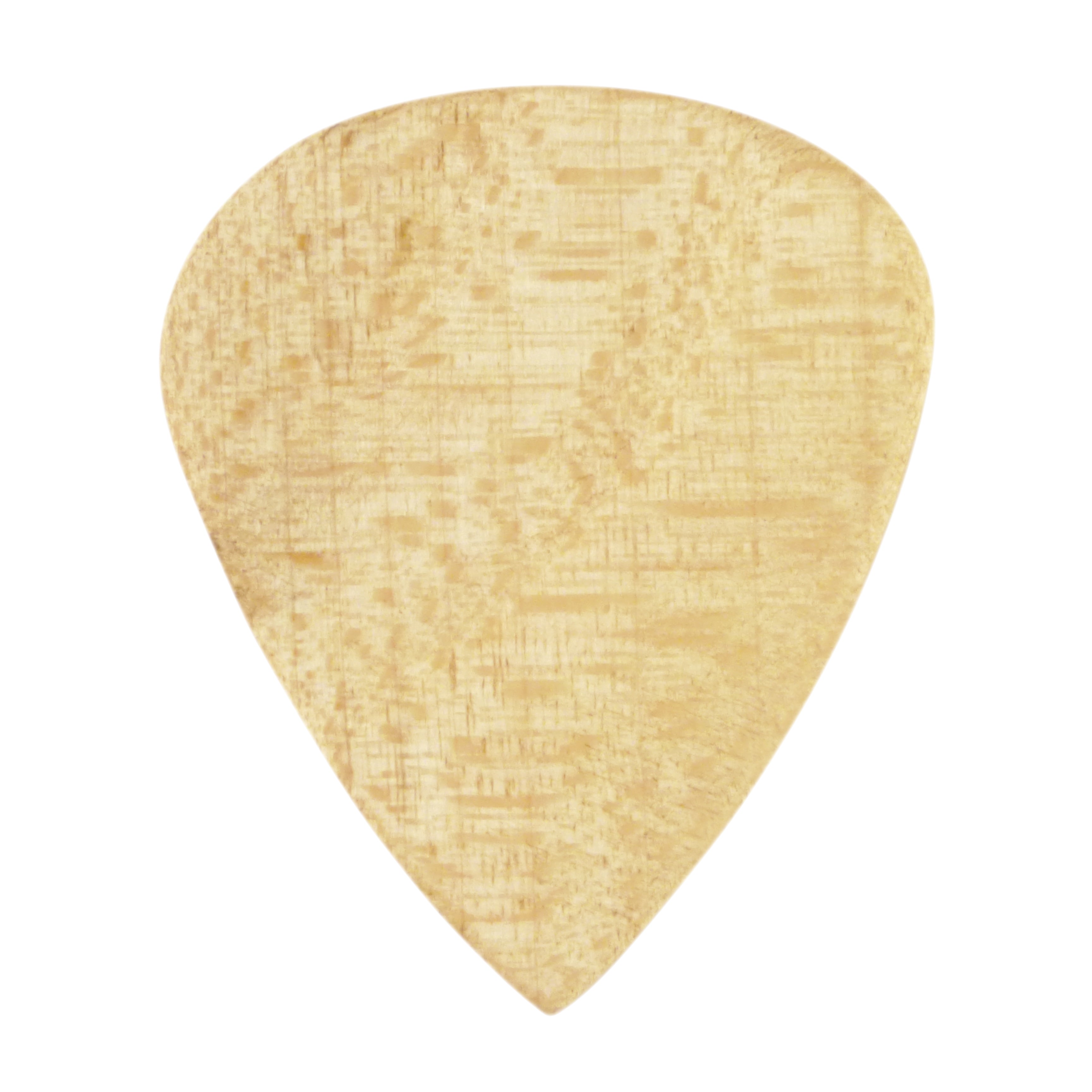 Maple Wood Guitar Or Bass Pick - 3.0 mm Ultra Heavy Gauge - 351 Groove Shape - Natural Finish Handmade Specialty Exotic Plectrum Exotic Plectrums