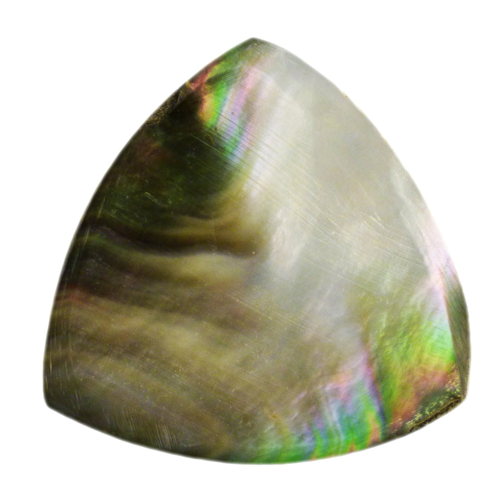 Black Abalone Shell Guitar Or Bass Pick - 2.0 mm - 346 Wedge Triangle Shape - Handmade Specialty Exotic Luxury Plectrum Exotic Plectrums