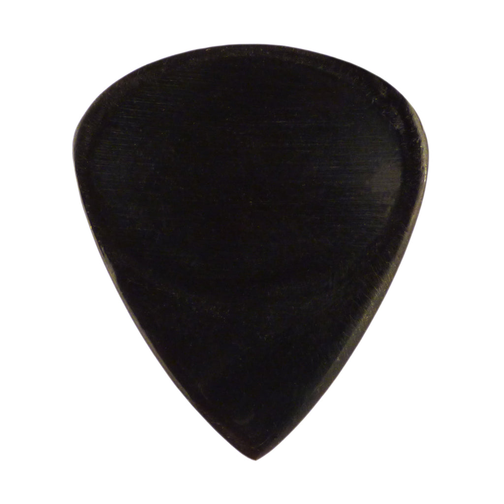Black Buffalo Horn Guitar Or Bass Pick - 3.0 mm Ultra Heavy Gauge - 351 Groove Shape - Polished Finish Handmade Specialty Exotic Plectrum Exotic Plectrums