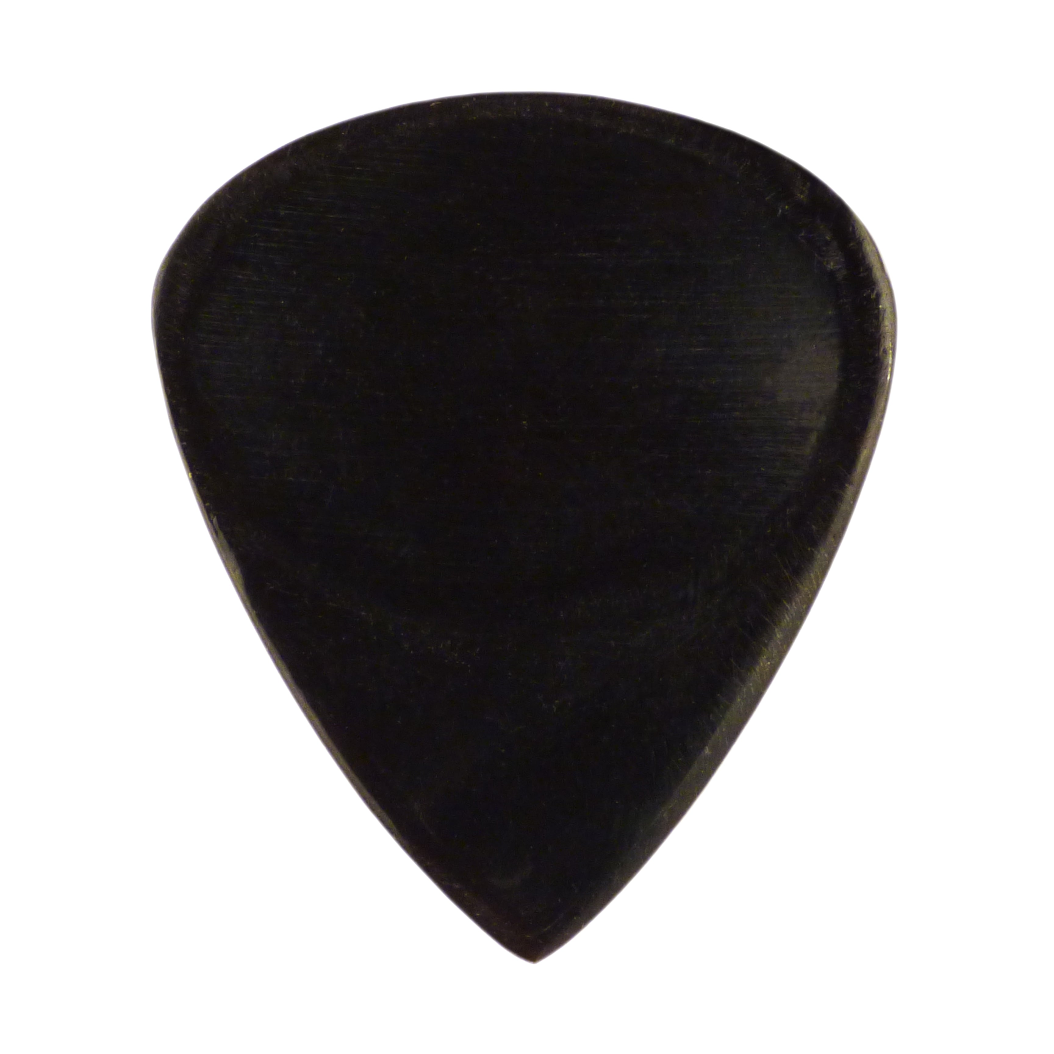 Black Buffalo Horn Guitar Or Bass Pick - 3.0 mm Ultra Heavy Gauge - 351 Groove Shape - Polished Finish Handmade Specialty Exotic Plectrum Exotic Plectrums