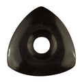 Black Buffalo Horn Guitar Or Bass Pick - 4.0 mm Ultra Heavy Gauge - 346 Contoured Triangle With Grip Hole Shape - Polished Finish Handmade Specialty Exotic Plectrum Exotic Plectrums