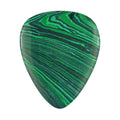 Green Malachite Stone Guitar Or Bass Pick - 3.0 mm Ultra Heavy Gauge - 351 Shape - Specialty Handmade Exotic Plectrum Exotic Plectrums