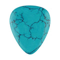 Turquoise Stone Guitar Or Bass Pick - 3.0 mm Ultra Heavy Gauge - 351 Shape - Specialty Handmade Stone Exotic Plectrum Exotic Plectrums
