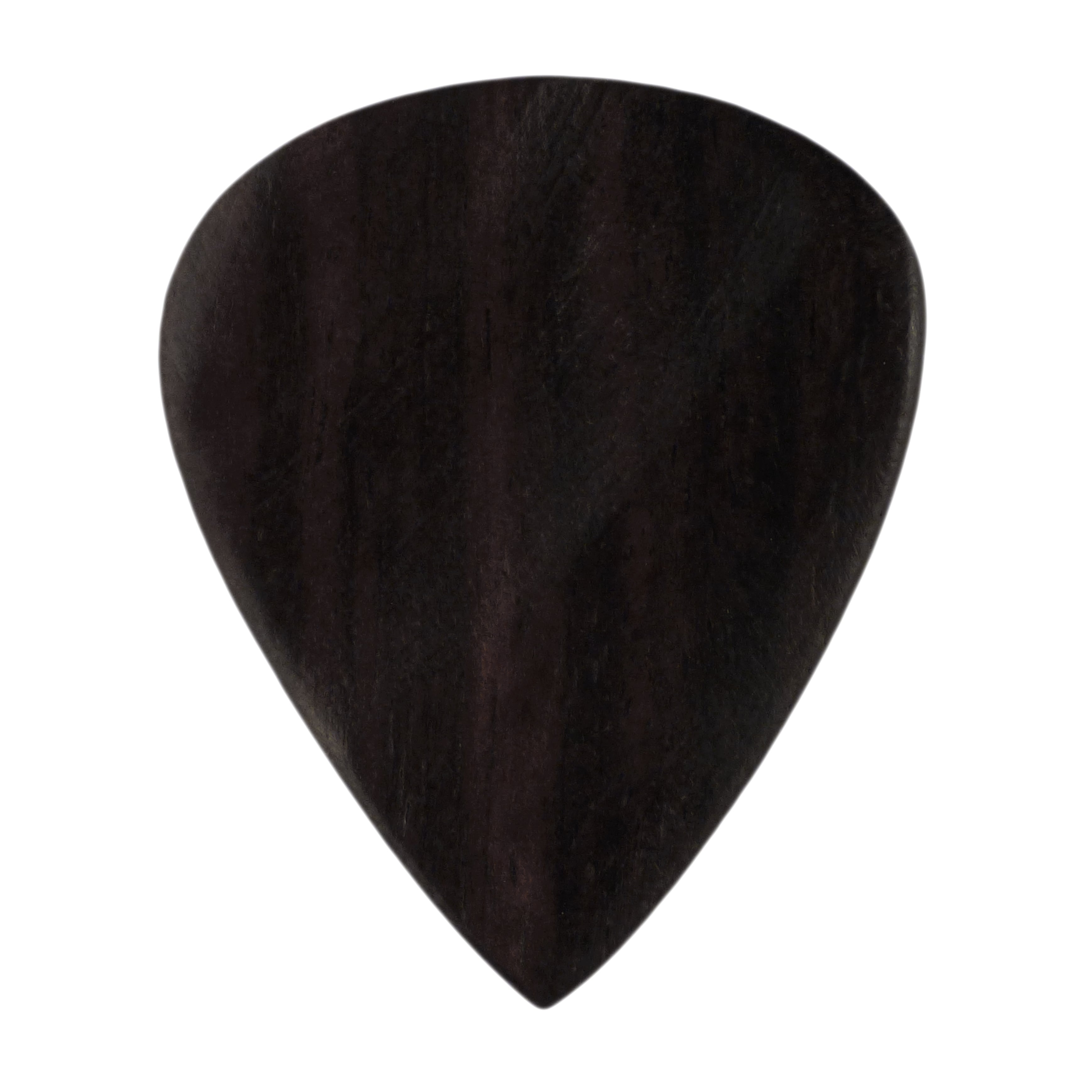 Ebony Wood Guitar Or Bass Pick - 3.0 mm Ultra Heavy Gauge - 351 Groove Shape - Natural Finish Handmade Specialty Exotic Plectrum Exotic Plectrums