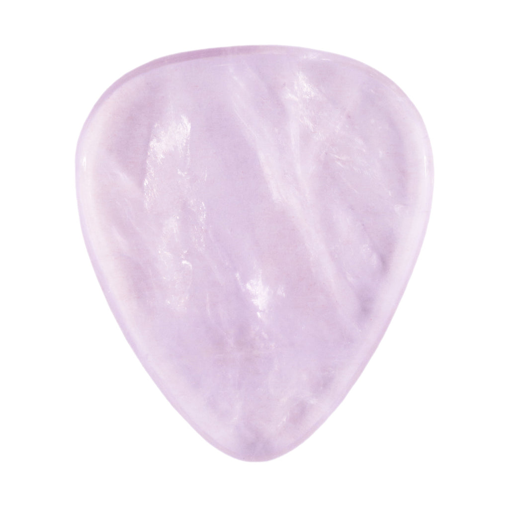 Light Amethyst Stone Guitar Or Bass Pick - 3.0 mm Ultra Heavy Gauge - 351 Shape - Specialty Handmade Gemstone Exotic Plectrum Exotic Plectrums