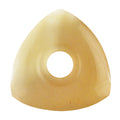 White Buffalo Horn Guitar Or Bass Pick - 4.0 mm Ultra Heavy Gauge - 346 Contoured Triangle With Grip Hole Shape - Polished Finish Handmade Specialty Exotic Plectrum Exotic Plectrums