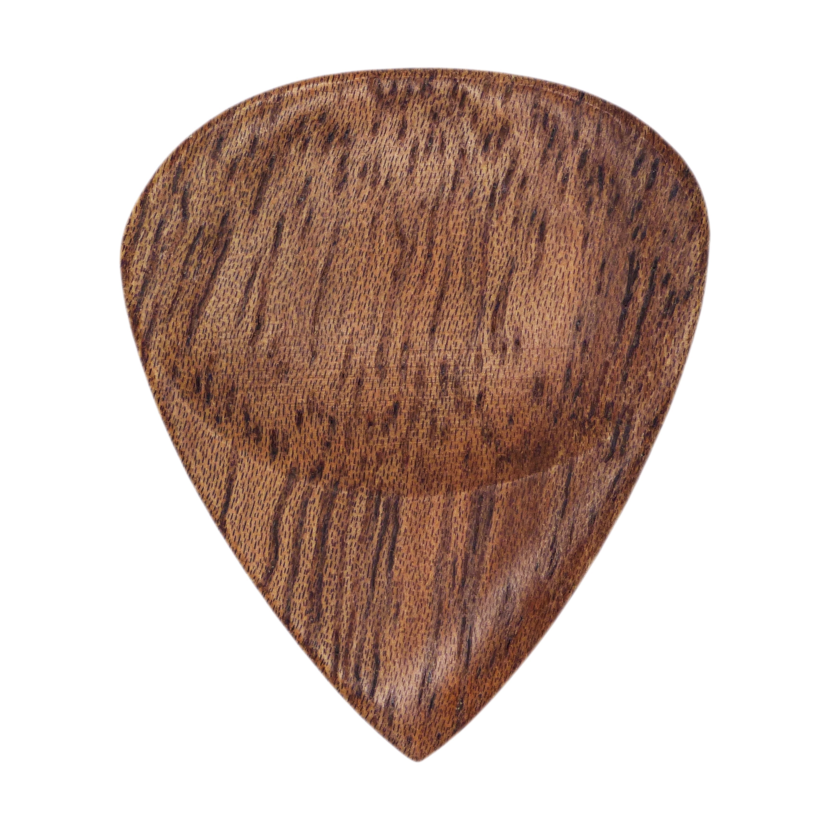 Lebbeck Wood Guitar Or Bass Pick - 3.0 mm Ultra Heavy Gauge - 351 Groove Shape - Natural Finish Handmade Specialty Exotic Plectrum Exotic Plectrums