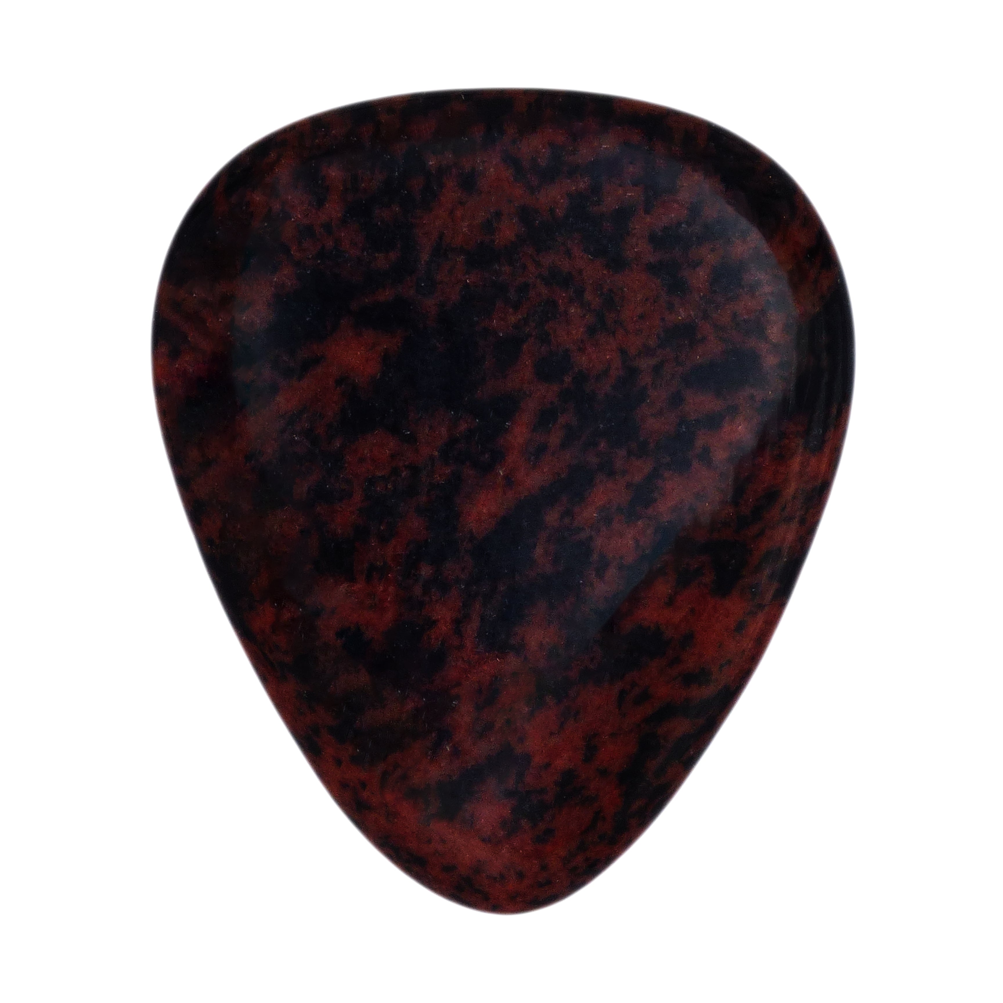 Mahogany Obsidian Volcanic Glass Stone Guitar Pick - 3.0 mm Ultra Heavy Gauge - 351 Shape - Specialty Handmade Gemstone Exotic Plectrum Exotic Plectrums