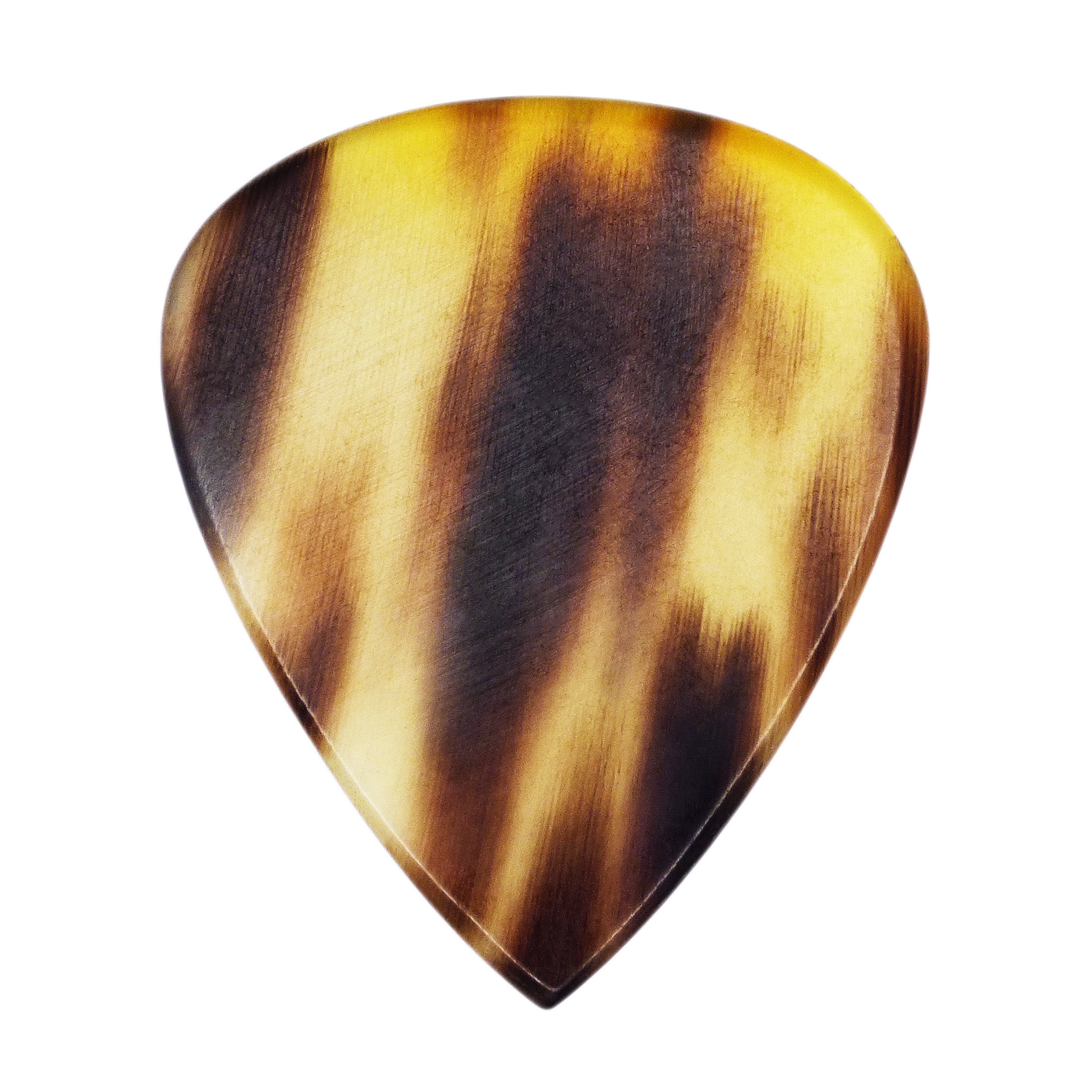 Black And White Buffalo Horn Guitar Or Bass Pick - 1.5 mm Heavy Gauge - 351 Shape - Natural Finish Handmade Specialty Exotic Plectrum Exotic Plectrums