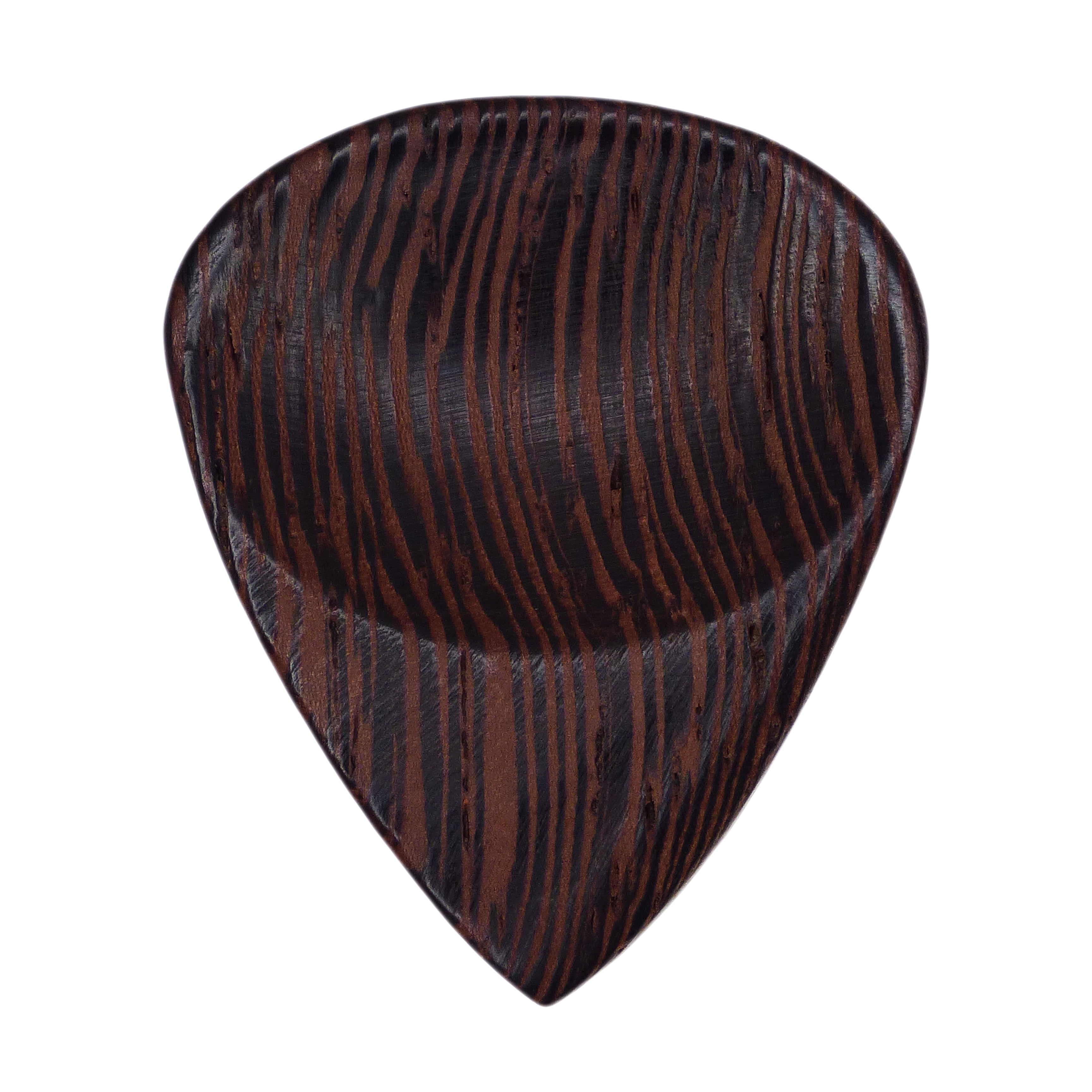 Wenge Wood Guitar Or Bass Pick - 3.0 mm Ultra Heavy Gauge - 351 Groove Shape - Natural Finish Handmade Specialty Exotic Plectrum Exotic Plectrums