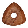 Acacia Wood Guitar Or Bass Pick - 4.0 mm Ultra Heavy Gauge - 346 Contoured Triangle With Grip Hole - Natural Finish Handmade Specialty Exotic Plectrum Exotic Plectrums