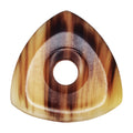 Black And White Buffalo Horn Guitar Or Bass Pick - 4.0 mm Ultra Heavy Gauge - 346 Contoured Triangle With Grip Hole Shape - Polished Finish Handmade Specialty Exotic Plectrum Exotic Plectrums
