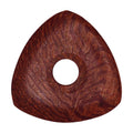 Mahogany Wood Guitar Or Bass Pick - 4.0 mm Ultra Heavy Gauge - 346 Contoured Triangle With Grip Hole Shape - Natural Finish Handmade Specialty Exotic Plectrum Exotic Plectrums