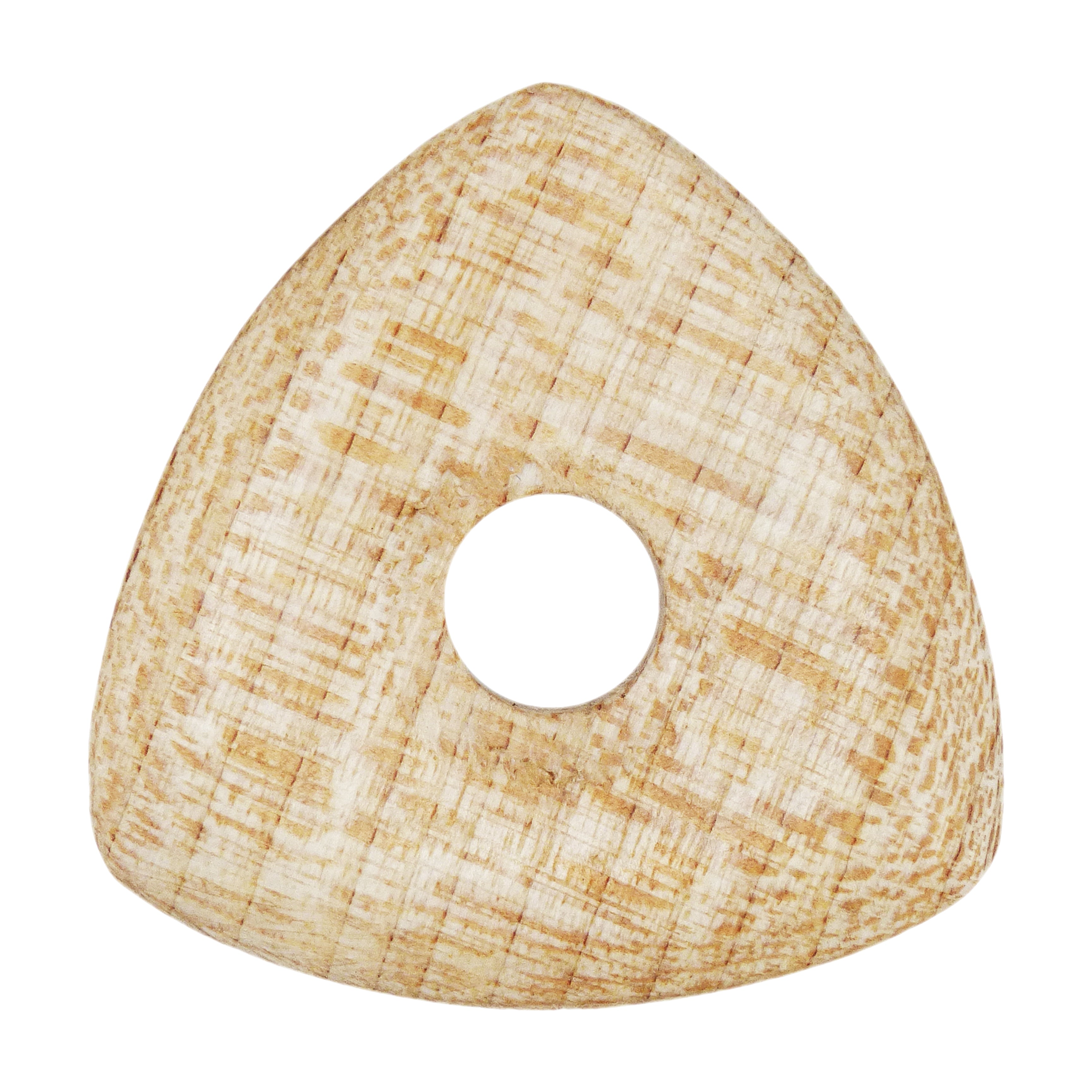 Maple Wood Guitar Or Bass Pick - 4.0 mm Ultra Heavy Gauge - 346 Contoured Triangle With Grip Hole Shape - Natural Finish Handmade Specialty Exotic Plectrum Exotic Plectrums