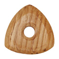 Oak Wood Guitar Or Bass Pick - 4.0 mm Ultra Heavy Gauge - 346 Contoured Triangle With Grip Hole Shape - Natural Finish Handmade Specialty Exotic Plectrum Exotic Plectrums