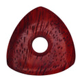 Padauk Wood Guitar Or Bass Pick - 4.0 mm Ultra Heavy Gauge - 346 Contoured Triangle With Grip Hole Shape - Natural Finish Handmade Specialty Exotic Plectrum Exotic Plectrums