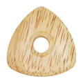 Rubber Wood Guitar Or Bass Pick - 4.0 mm Ultra Heavy Gauge - 346 Contoured Triangle With Grip Hole Shape - Natural Finish Handmade Specialty Exotic Plectrum Exotic Plectrums