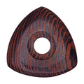 Wenge Wood Guitar Or Bass Pick - 4.0 mm Ultra Heavy Gauge - 346 Contoured Triangle With Grip Hole Shape - Natural Finish Handmade Specialty Exotic Plectrum Exotic Plectrums