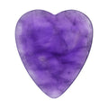 Amethyst Stone Guitar Or Bass Pick - 3.0 mm Ultra Heavy Gauge - 323 Heart Shape - Specialty Handmade Gemstone Exotic Plectrum Exotic Plectrums
