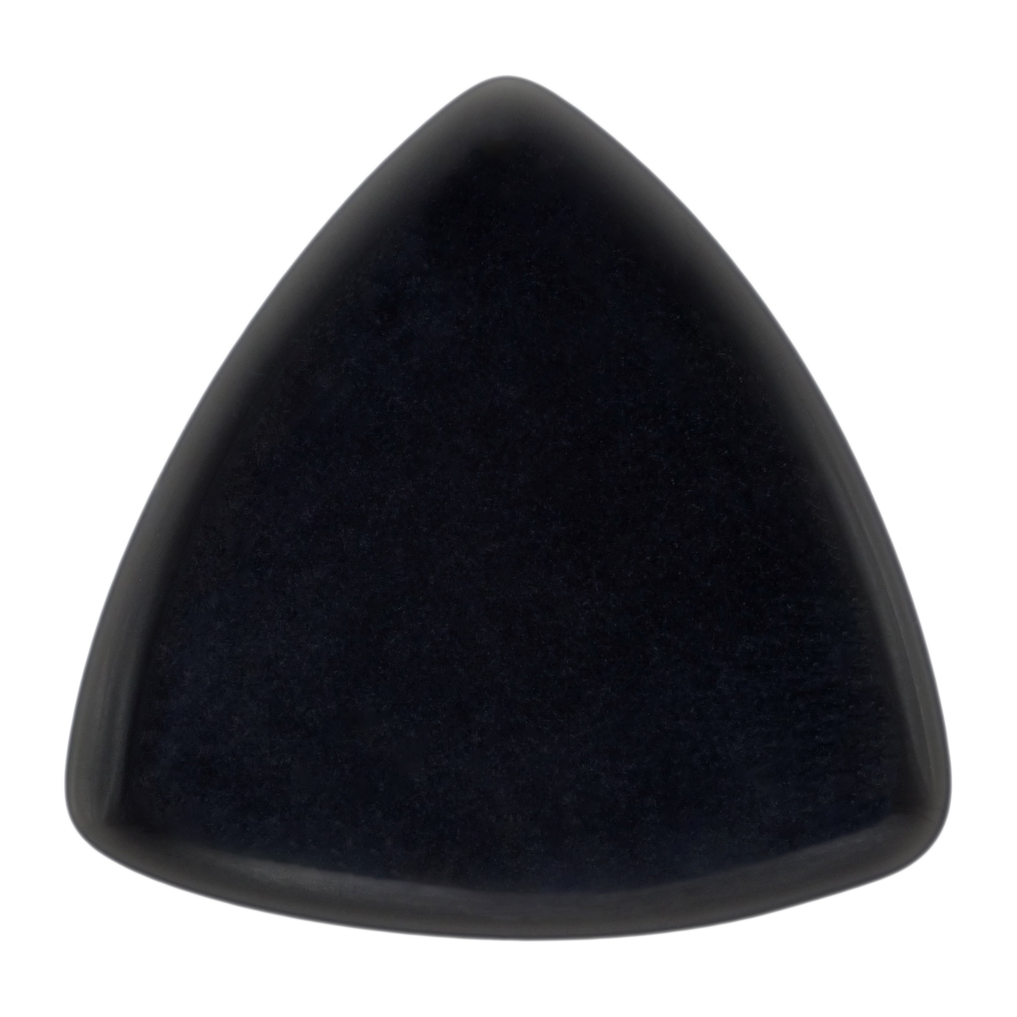 Black Obsidian Volcanic Glass Stone Guitar Or Bass Pick - 3.0 mm Ultra Heavy Gauge - 346 Rounded Triangle Shape - Specialty Handmade Gemstone Exotic Plectrum Exotic Plectrums