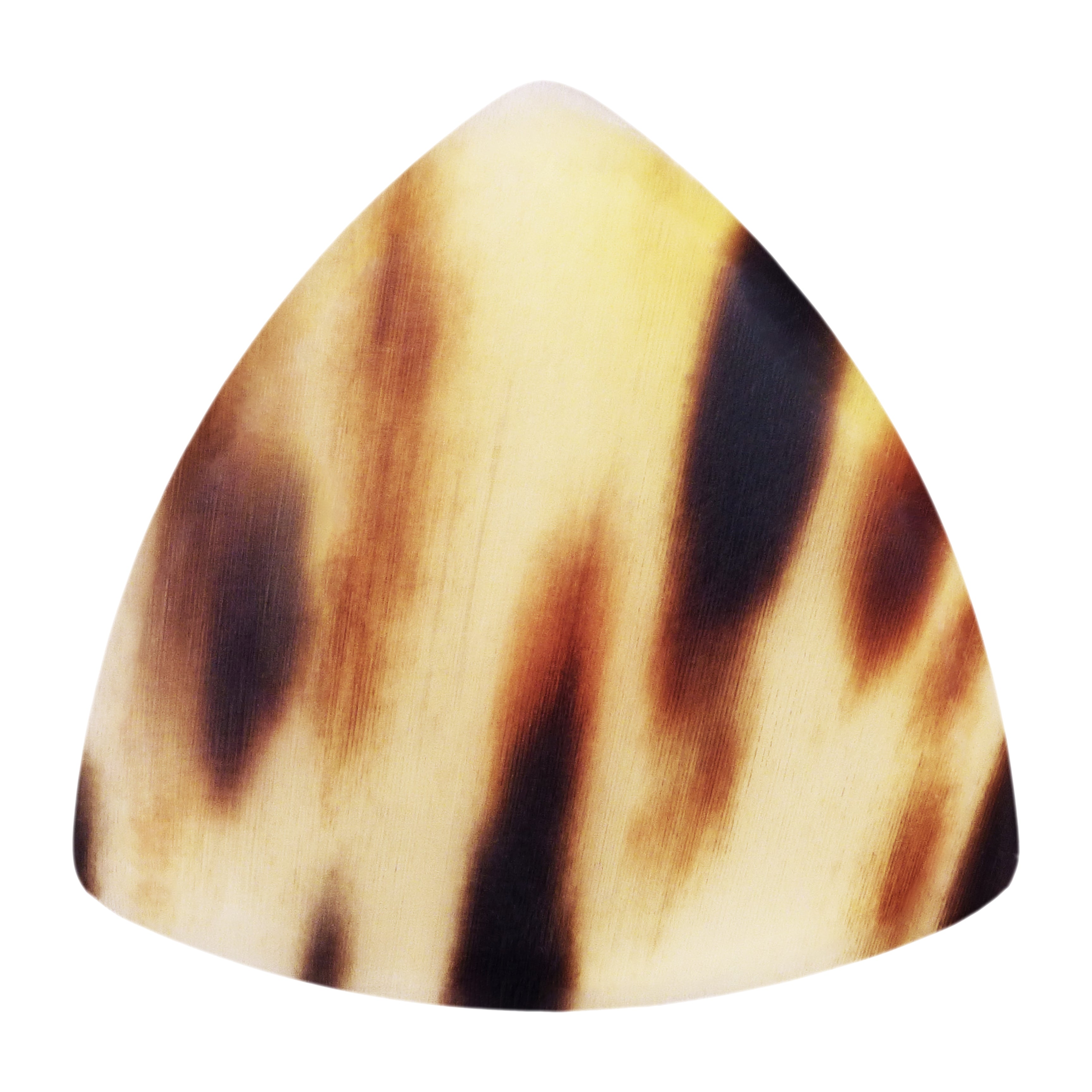 Black And White Buffalo Horn Guitar Or Bass Pick - 1.5 mm Heavy Gauge - 346 Rounded Triangle Shape - Polished Finish Handmade Specialty Exotic Plectrum Exotic Plectrums