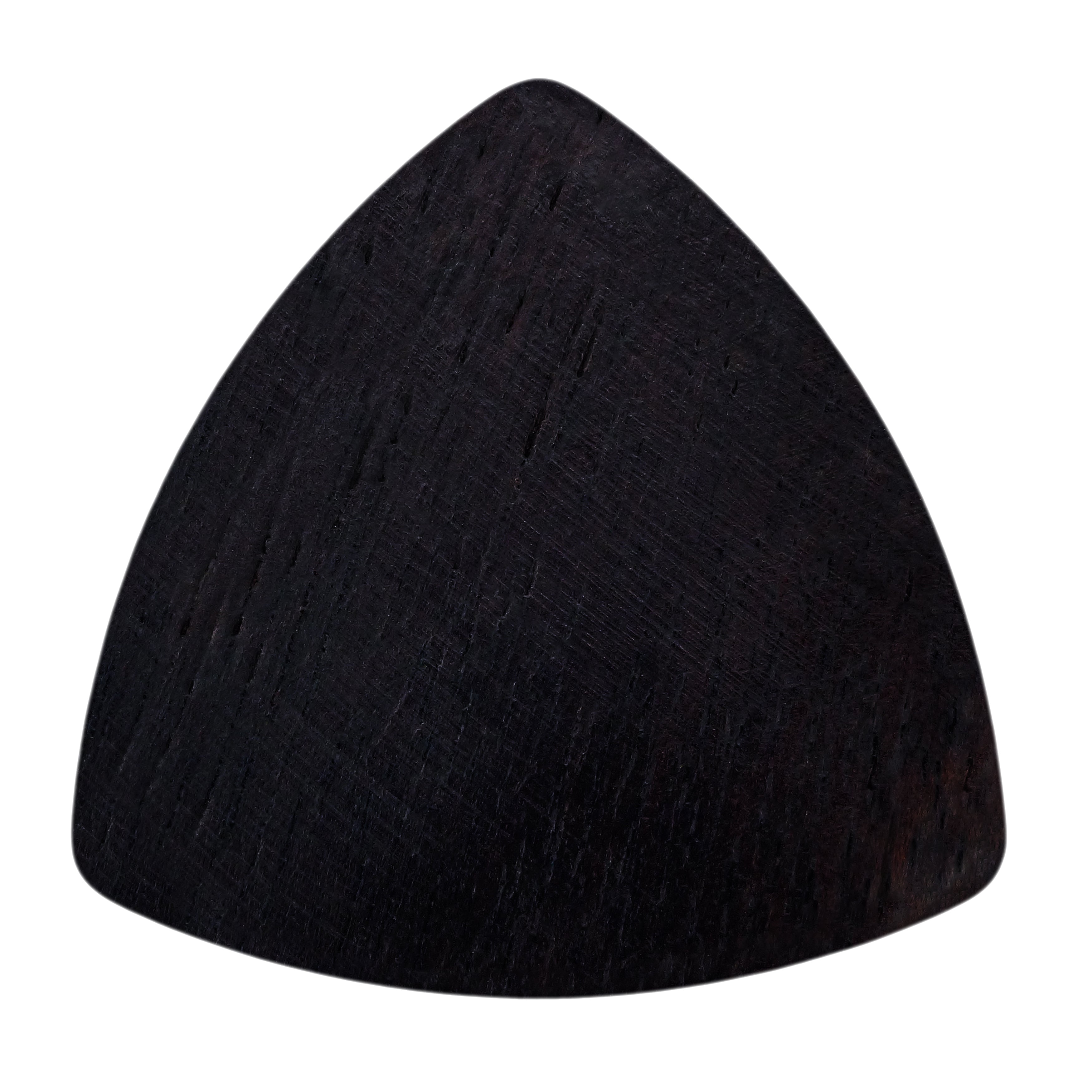 Ebony Wood Guitar Or Bass Pick - 1.5 mm Heavy Gauge - 346 Rounded Triangle Shape - Natural Finish Handmade Specialty Exotic Plectrum Exotic Plectrums