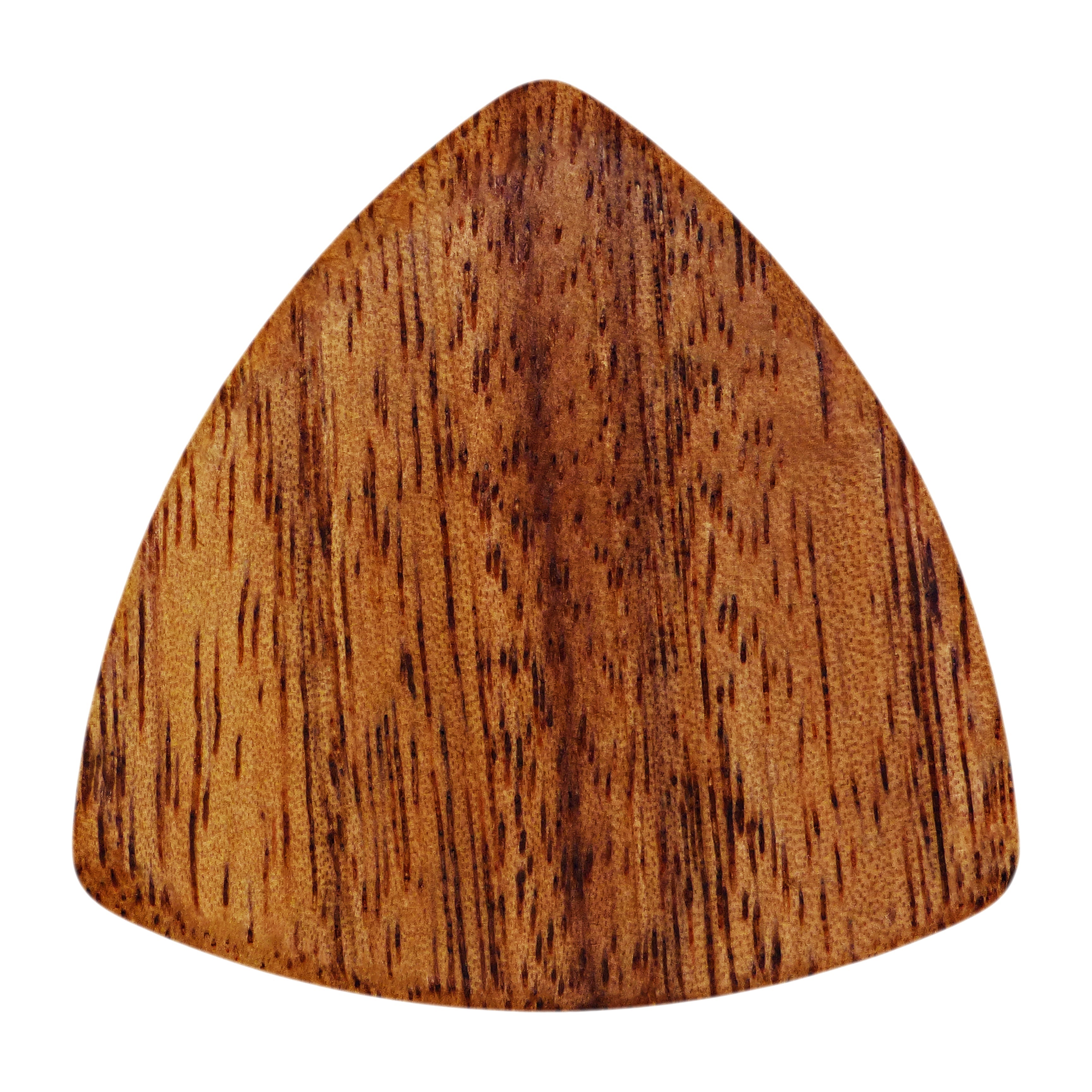 Teak Wood Guitar Or Bass Pick - 1.5 mm Heavy Gauge - 346 Rounded Triangle Shape - Natural Finish Handmade Specialty Exotic Plectrum Exotic Plectrums
