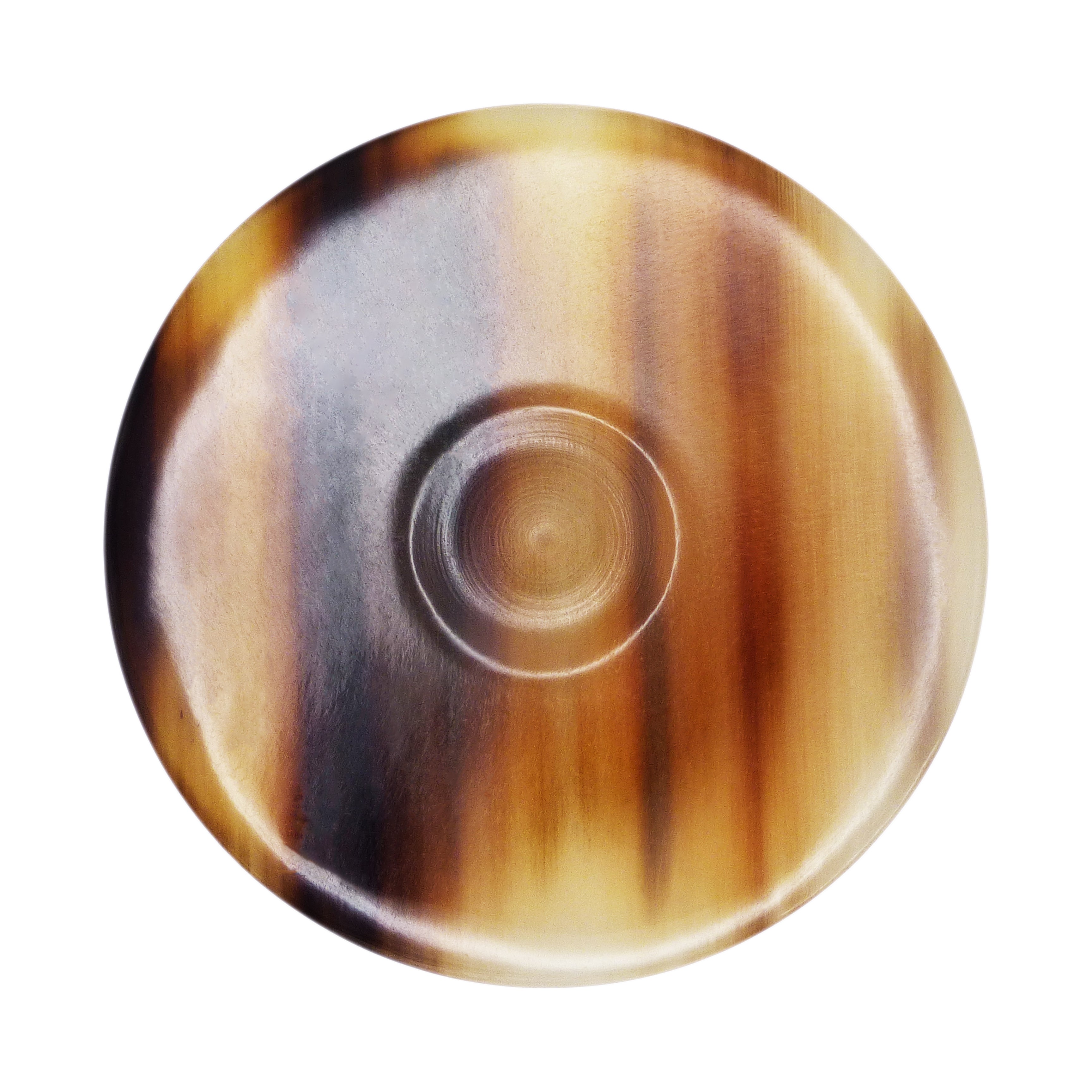 Black And White Buffalo Horn Guitar Or Mandolin Pick - 3.0 mm Ultra Heavy Gauge - Round Shape - Natural Finish Handmade Specialty Exotic Plectrum Exotic Plectrums