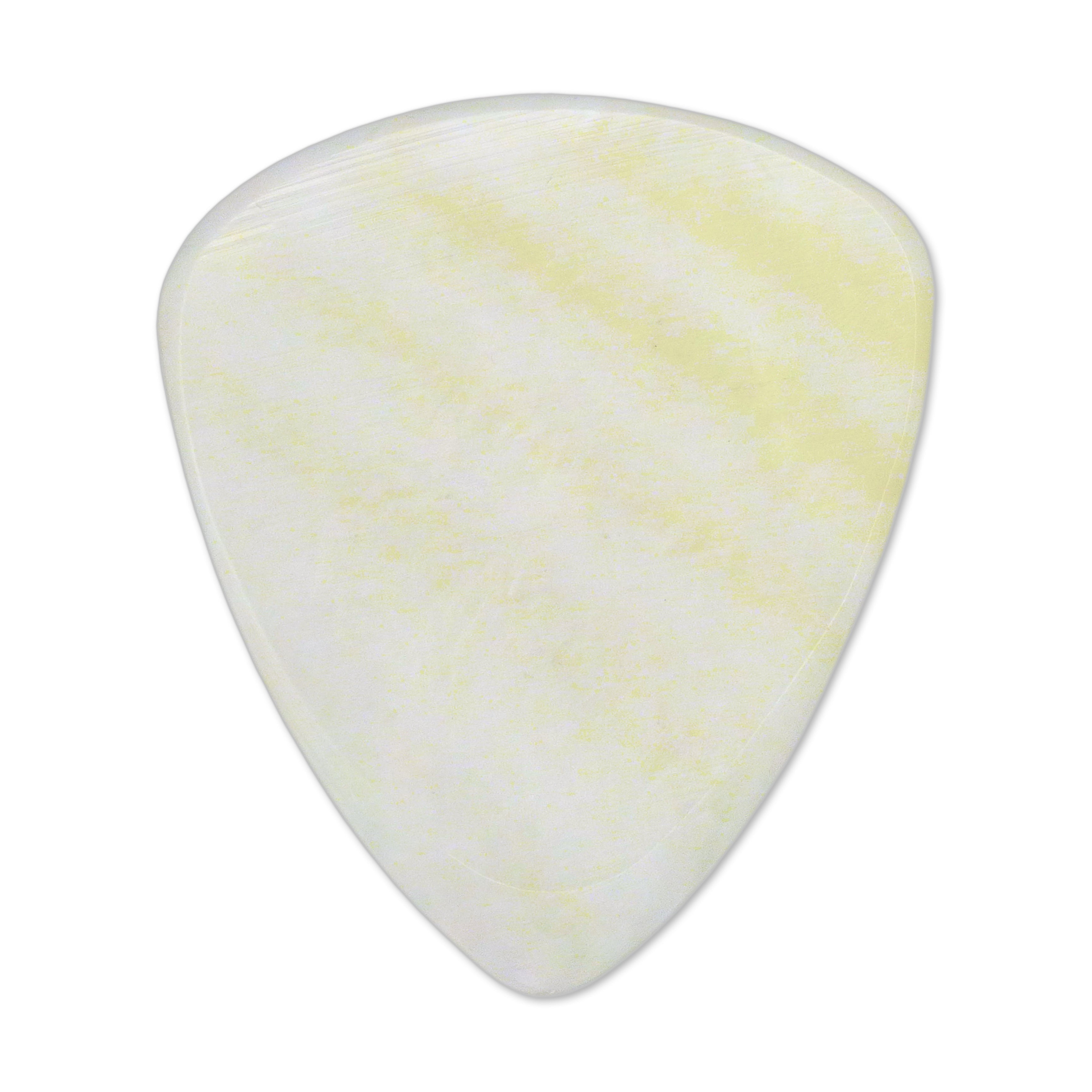 White Abalone Shell Guitar Or Bass Pick - 2.0 mm - 351 Wedge Shape - Handmade Specialty Exotic Luxury Plectrum Exotic Plectrums