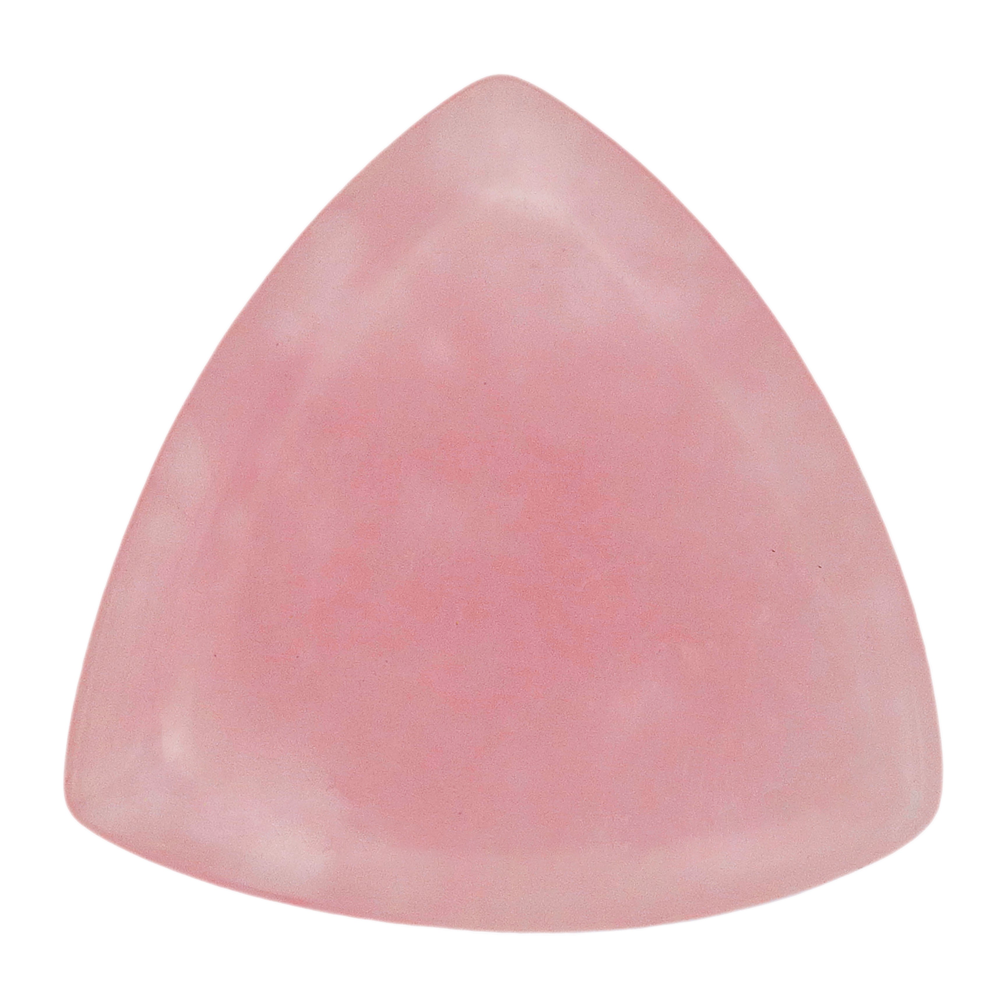 Rose Quartz Stone Guitar Or Bass Pick - 3.0 mm Ultra Heavy Gauge - 346 Rounded Triangle Shape - Specialty Handmade Gemstone Exotic Plectrum Exotic Plectrums