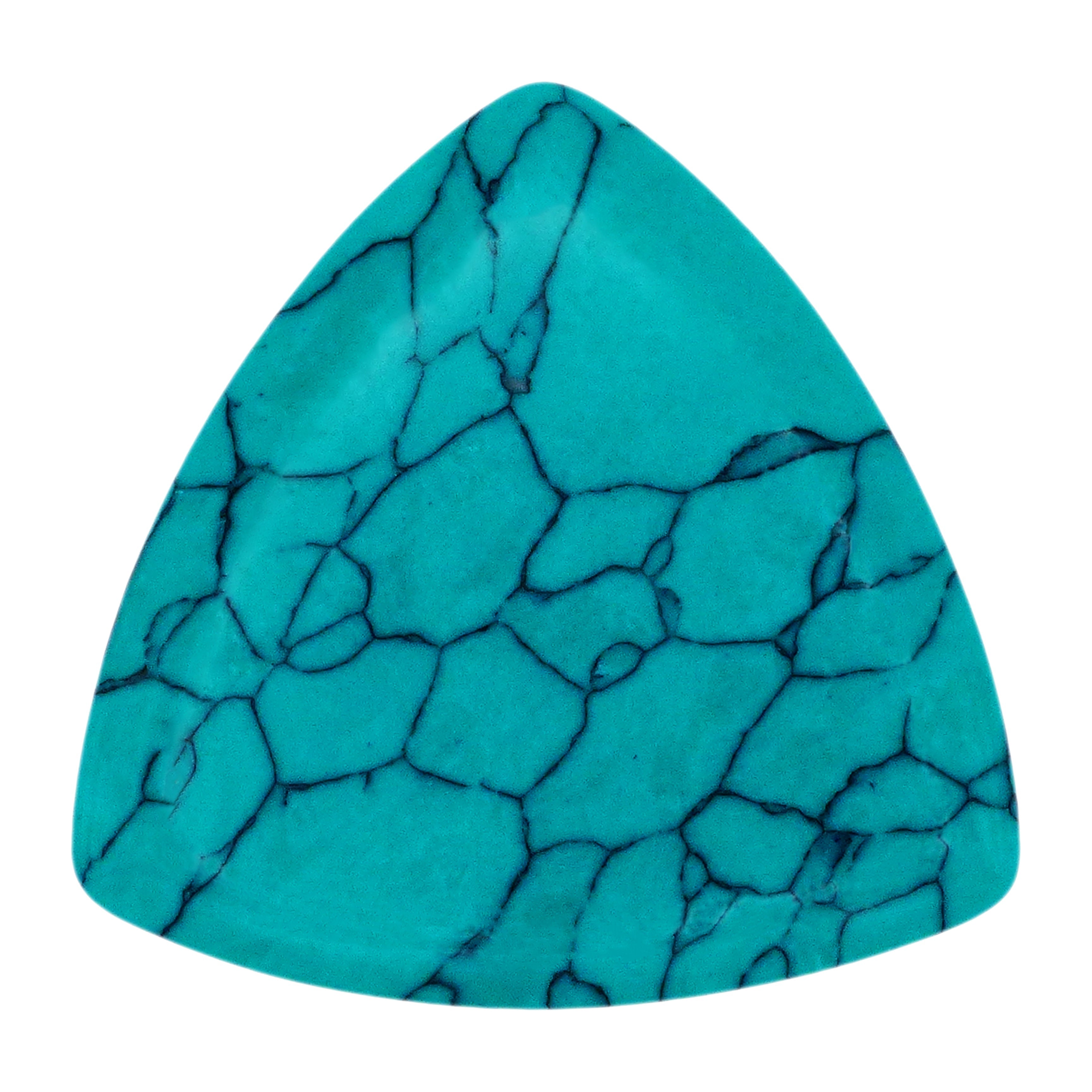 Turquoise Stone Guitar Or Bass Pick - 3.0 mm Ultra Heavy Gauge - 346 Rounded Triangle Shape - Specialty Handmade Gemstone Exotic Plectrum Exotic Plectrums