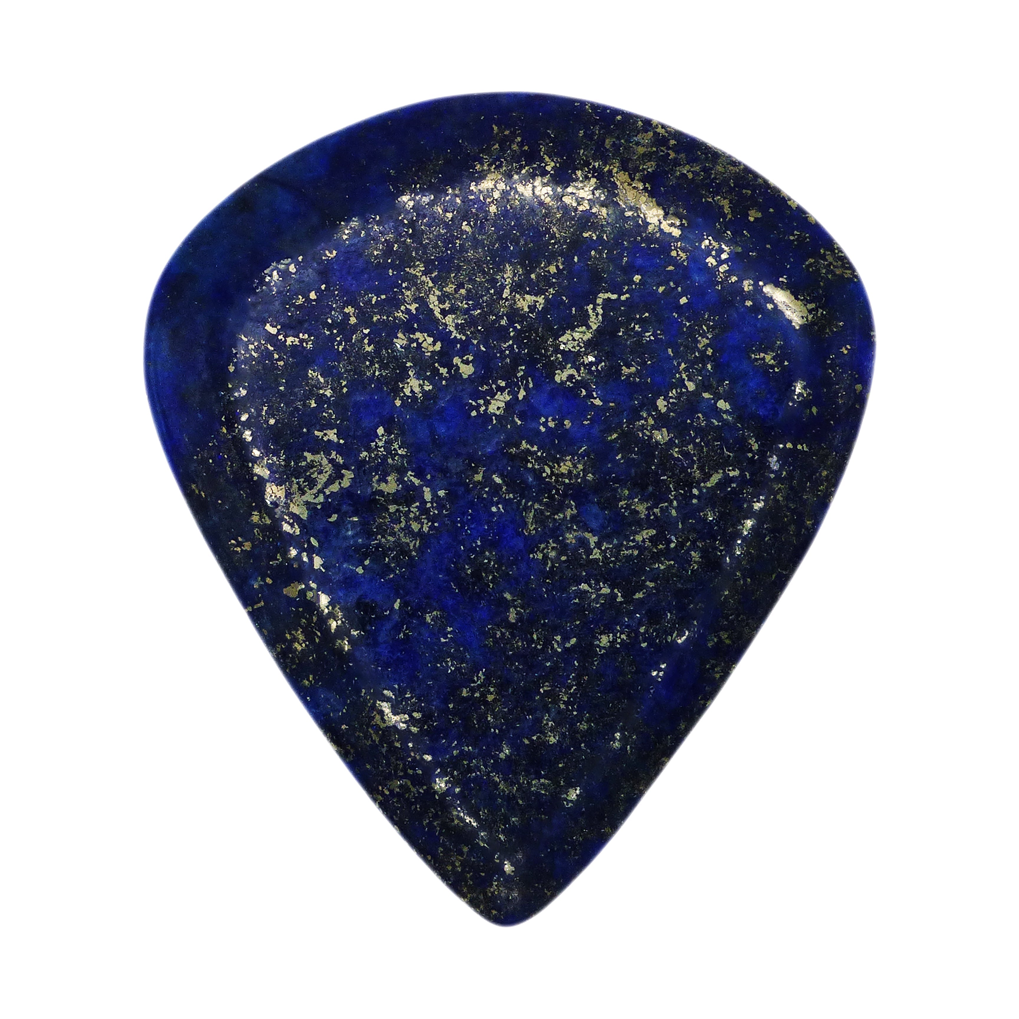 Lapis Lazuli Stone Guitar Or Bass Pick - 3.0 mm Ultra Heavy Gauge - Jazz XL Shape - Specialty Handmade Gemstone Exotic Plectrum Exotic Plectrums