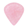 Rose Quartz Stone Guitar Or Bass Pick - 3.0 mm Ultra Heavy Gauge - Jazz XL Shape - Specialty Handmade Gemstone Exotic Plectrum Exotic Plectrums