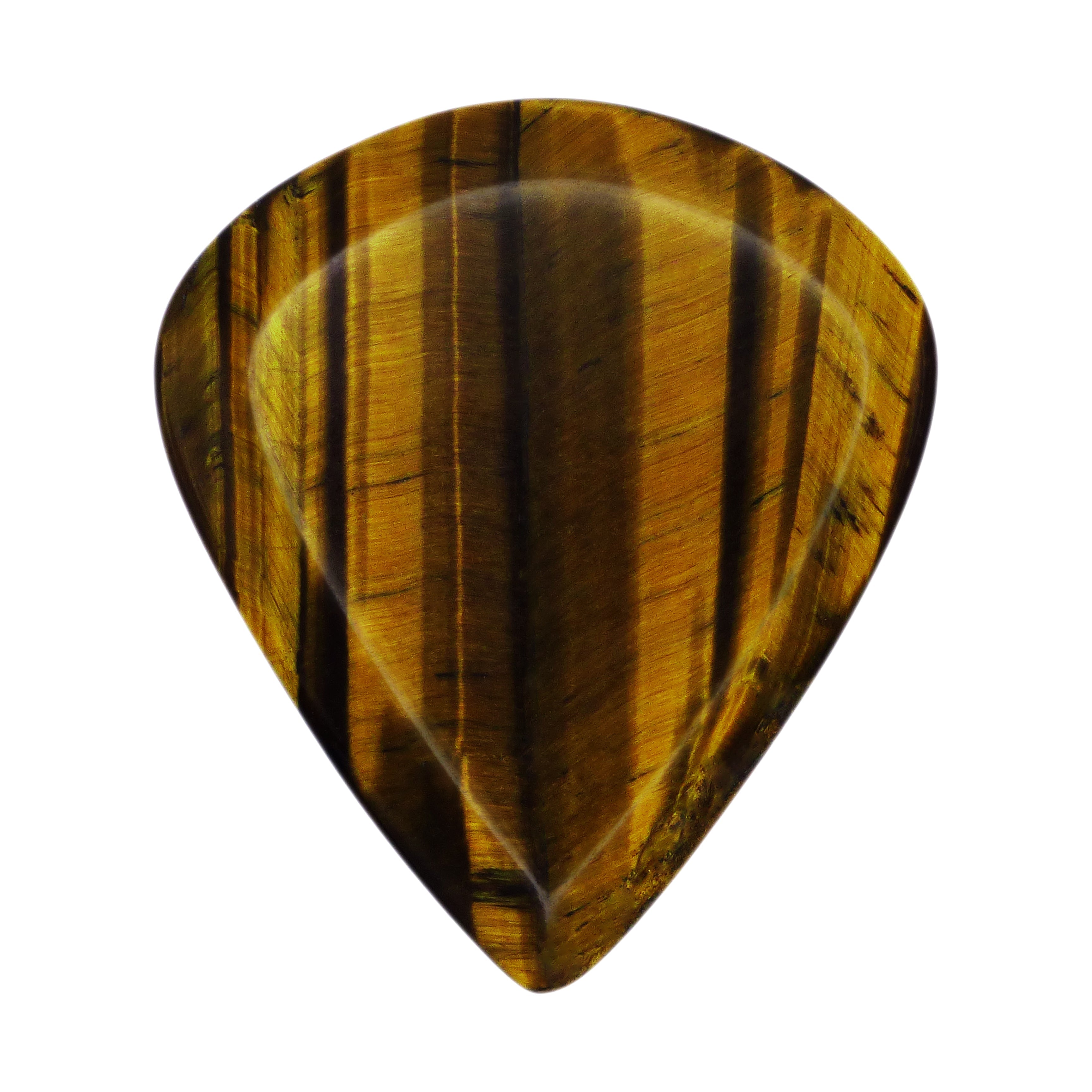 Yellow Tiger's Eye Stone Guitar Or Bass Pick - 3.0 mm Ultra Heavy Gauge - Jazz XL Shape - Specialty Handmade Gemstone Exotic Plectrum Exotic Plectrums