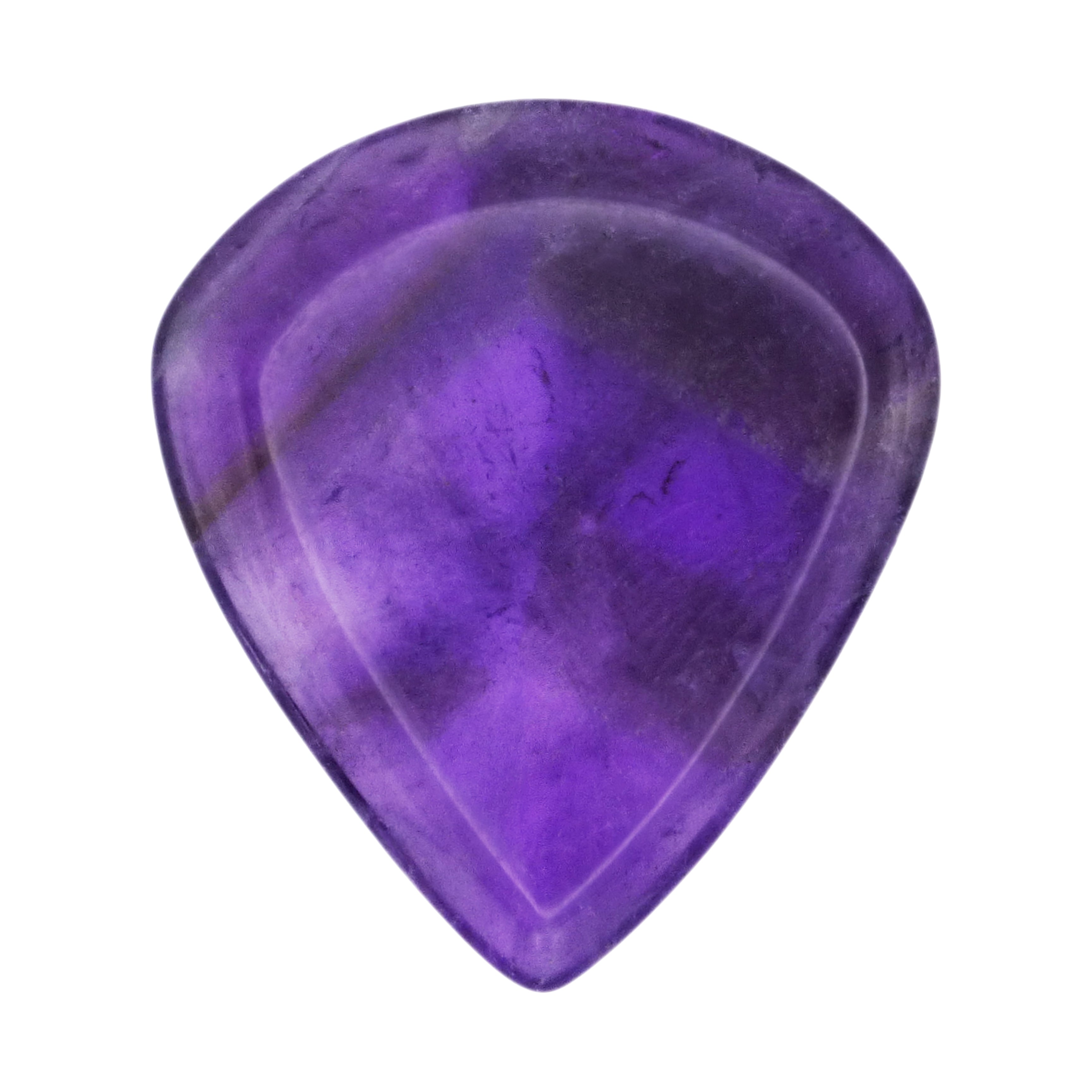 Amethyst Stone Guitar Or Bass Pick - 3.0 mm Ultra Heavy Gauge - Jazz Shape - Specialty Handmade Gemstone Exotic Plectrum Exotic Plectrums