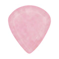 Rose Quartz Stone Guitar Or Bass Pick - 3.0 mm Ultra Heavy Gauge - Jazz Shape - Specialty Handmade Gemstone Exotic Plectrum Exotic Plectrums