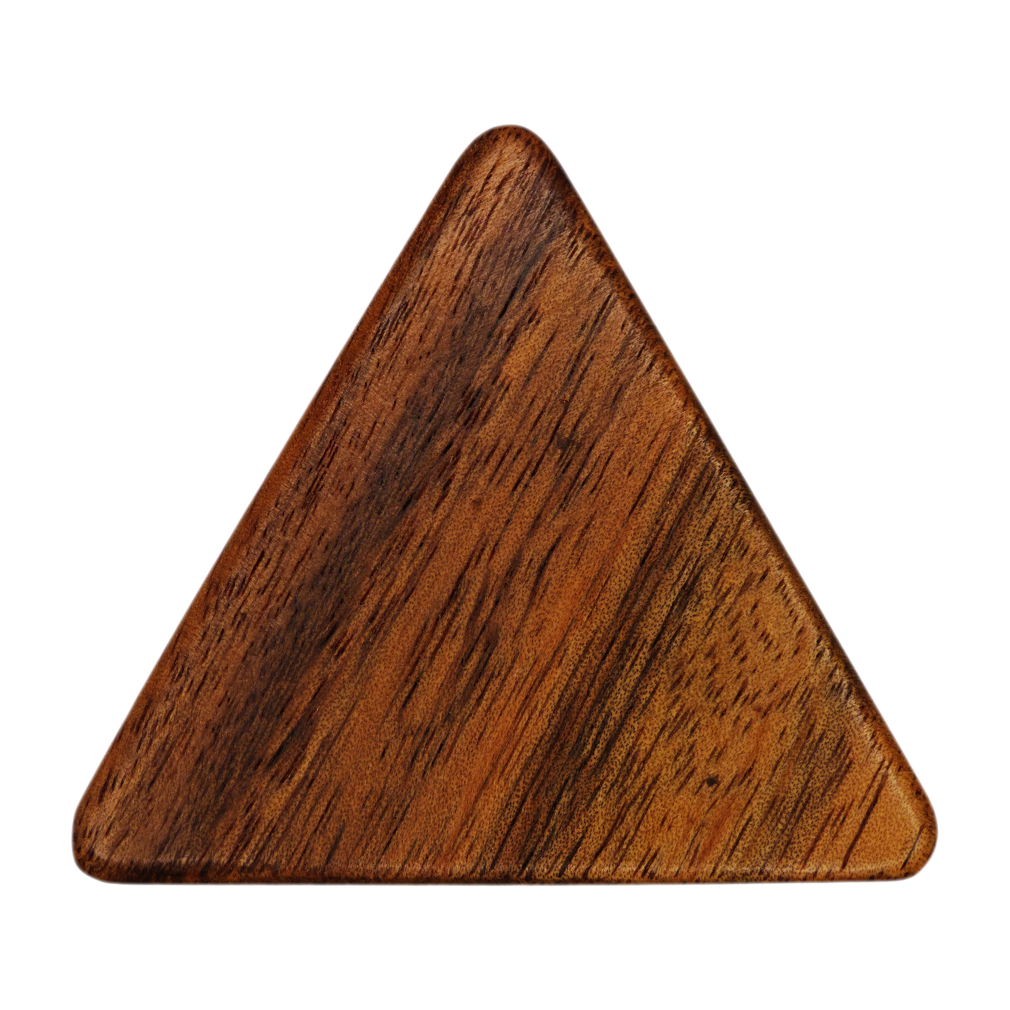 Teak Wood Guitar Or Bass Pick - 1.5 mm Ultra Heavy Gauge - 355 Large Triangle Shape - Natural Finish Handmade Specialty Exotic Plectrum Exotic Plectrums